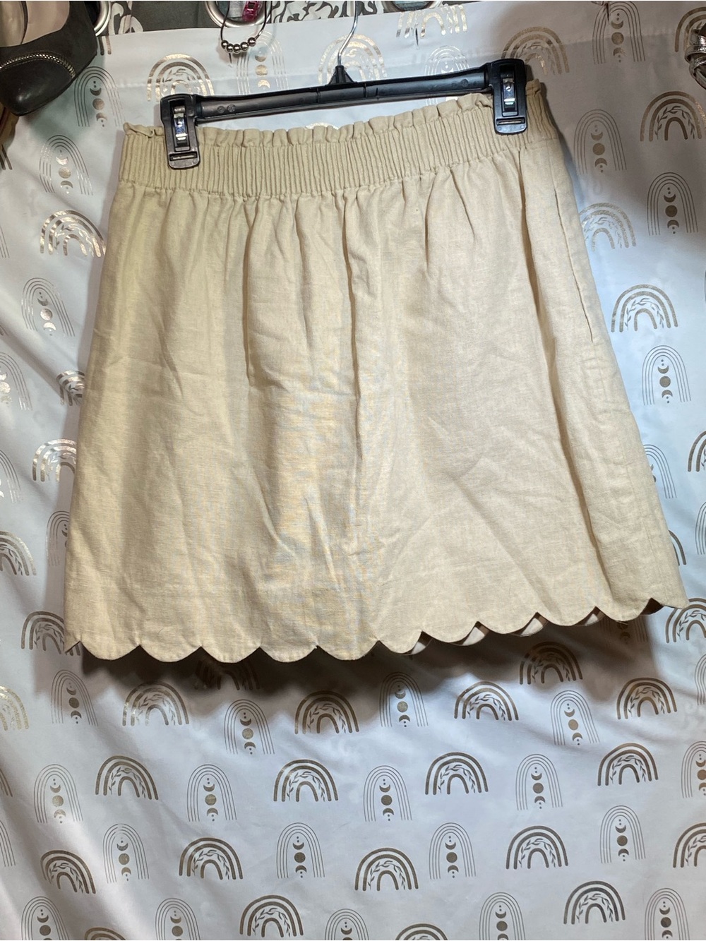 J. Crew Beige Lined Skirt with Elastic Waist - Picture 9 of 11